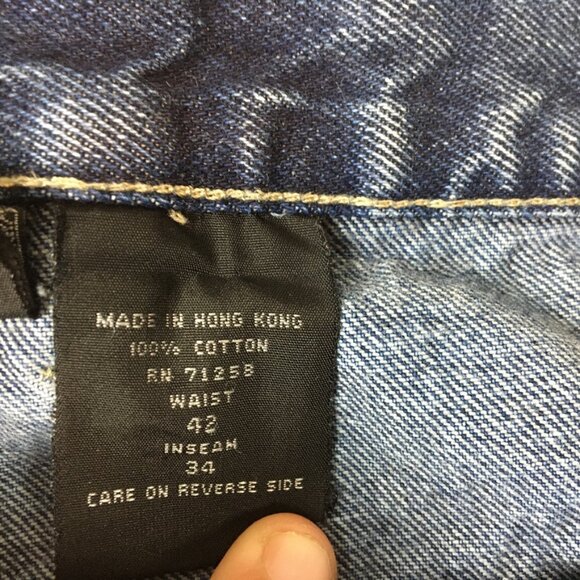 Vintage Rocawear Jeans 42x34 90s Baggy Urban Carpenter Medium Wash Hip Hop Blue - Picture 12 of 16